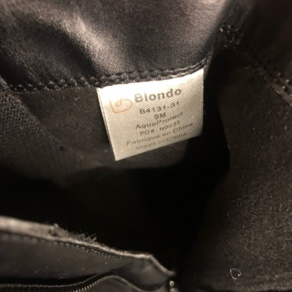 Blondo Ankle Boots Womens 9M AquaProtect Black Suede Waterproof Wedge - Picture 5 of 5